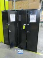 Metal Storage Cabinets with Contents