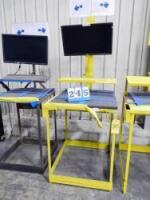 Custom Made Metal Computer Work Station with Dell Monitor