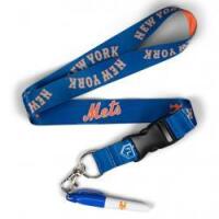 Lanyard Keychain Emblem Source MLB New York Mets