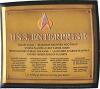Star Trek 4.5x3.5 in. Domed Enterprise Dedication Plaque Rep