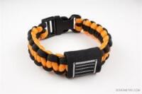 Black & Orange Paracord Survival Bracelet