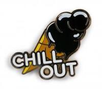 Chill Out Ice Cream Pin (Black)