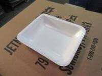 4PD White Styrofoam Meat Trays