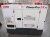 MMD DIESEL POWERPRO 25T4 GENERATOR, MODEL: SDG25S-8E1, GEN. OUTPUT 25 KVA, VOLTAGE 240/480V, FREQUENCY 60 HZ, POWER FACTOR 80% PHASE 3, ISUZU ENGINE 4 - 2