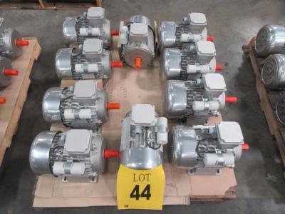 LOT (10) MOTEK ELECTRIC MOTORS, TYPE: EM 112MB-43, 3.7 KW, 60 HZ, 230 V, 19.7 A, 1690 RPM, 0.98 COS.